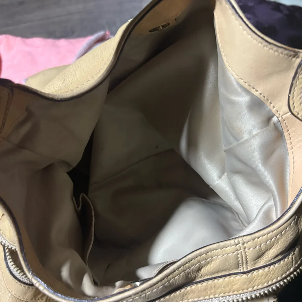 Coach Cream Leather Hobo Bag